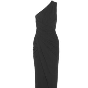 $1470 Michael Kors Collection NEW Black One Shoulder Sheath Dress Elegant Size 4